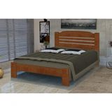 Cama Super King Size Valência De Madeira Angelim Castanho