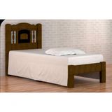 Cama Solteirão Atenas De Madeira Angelim Imbuia/preto