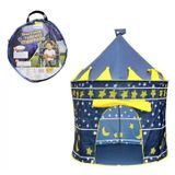 Barraca Infantil Dobrável 135x105cm Castelo Com Bolsa - Azul