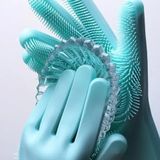 Luva Escova Esponja Magica De Silicone Limpeza Lavar Louça