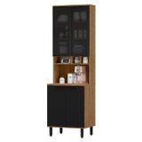 Paneleiro 70cm 4 Portas Toscana Espresso Móveis Freijó/nero