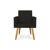 Poltrona Couro Couríno P/salão Balaqui Decor Courino Preta