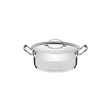 Caçarola Rasa Inox Fundo Triplo 16cm 1,4 L