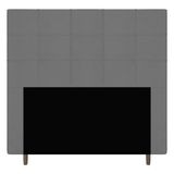 Cabeceira Cama Box Casal King Size Leiria 195cm Suede Cinza