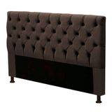 Cabeceira Cama Box Casal Cristal 140cm Corino Marrom