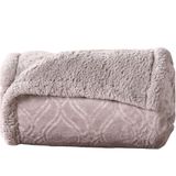 Manta Cobertor Queen Sherpa Realce Flannel Lã De Carneiro