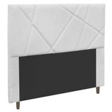 Cabeceira Cama Box Solteiro Mali 90cm Corano Branco