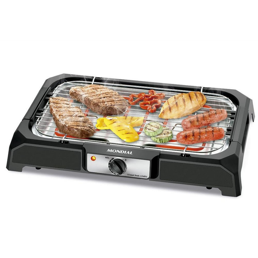 Churrasqueira Elétrica Mondial Grand Steak E Grill Ch-05 Com Controle De Temperatura