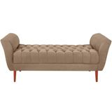 Recamier Grecia 150cm Suede Marrom Claro Mpassos Marrom Claro