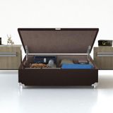 Base Box Para Colchão Viúva Probel Com Baú Universal 34x128x188cm