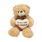 Urso De Pelúcia 21 Cm Coração Te Amo Mais Que Chocolate Fofy