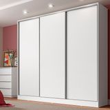 Guarda Roupa Casal 100% MDF Madesa Royale 3 Portas de Correr