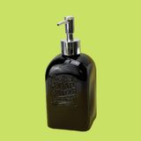 Porta Sabonete Sabão Dispensser Liquido Vidro Preto 400ml