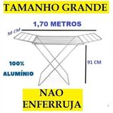 Varal De Chão Aluminio Com Abas Grande Lavanderia Leve