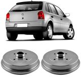 Par Tambor Freio Gol G3 G4 2000 A 2005 Traseiro Com Cubo