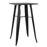 Mesa Alta De Bar Iron Tolix 60 X 60 Cm Preto Semibrilho Preto