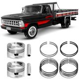 Kit Pistão Anéis Ford F4000 81 A 83 Metal Leve