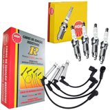 Kit Vela E Cabo Vela De Ignicao Fiat Uno 1.5 92 A 2002 Ngk