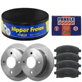 Kit Pastilha Disco Freio Honda Fit 2009 A 2014 Tras Sólido