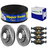 Kit Pastilha Disco Freio Escort 83 A 92 Dianteiro Ventilado