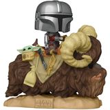 Funko Pop! Deluxe: Mandalorian - Mandalorian em Bantha with Child, Multicolor