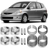 Kit Pistão Anéis 0.50 Honda Fit 1.4 2003 A 2008 Metal Leve