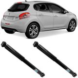2 Amortecedor Peugeot 208 2013 A 2017 Traseiro Nakata