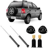 Kit 2 Amortecedor Ecosport 2008 Tras Coxim Rol Batente Coifa