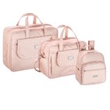 Kit Bolsas Maternidade Poule Rosa Com 3 Peças - Fazendo Arte