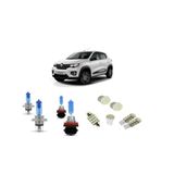Farol Kwid 2017 2018 2019 Kit Lâmpadas Leds Super Brancas