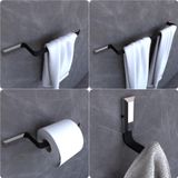 Kit Acessórios Para Banheiro Preto E Cromo Empire 4 Peças