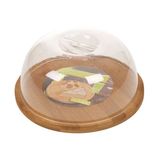 Porta Queijo Queijeira Com Tampa - Bambu E Acrilico