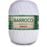 Barbante Barroco Maxcolor Nº 6 200g 226m Branco 8001 Círculo