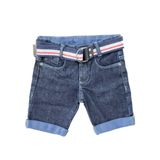 Bermuda Jeans Bebê Menino com cinto Modinha Blogueirinho