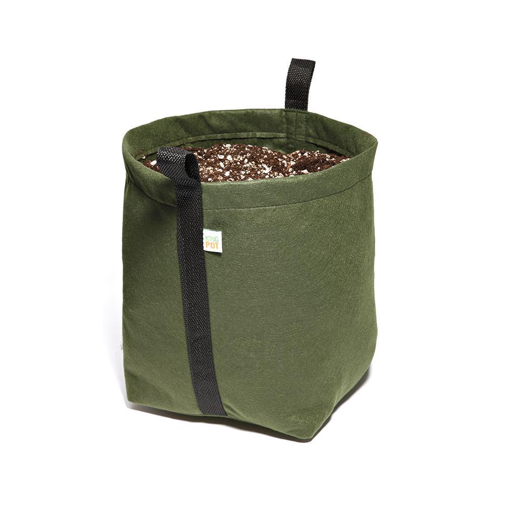 Vaso Plantas Frutíferas Feltro 30 Litros Alças Moderno Verde