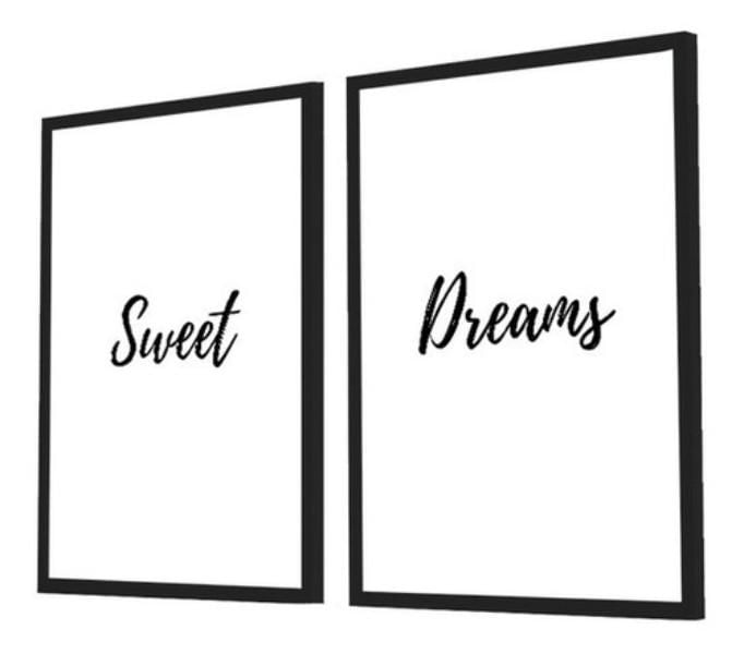 Quadro Decorativo Kit Sweet Dreams - Quarto