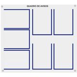 Quadro De Aviso Gestão Com 7 Displays A4 Acrílico Azul