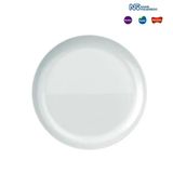 Jogo Prato Raso Opaline Vidro Blanc 27cm - Kit 6 Unidades