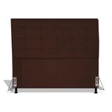 Cabeceira Estofada Rubi 140cm Cama Box Casal Suede Marrom