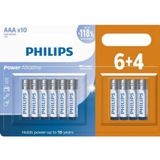 Pilha Aaa Philips Alcalina Pack C/10 Pilhas Aaa Power