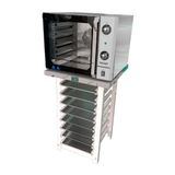 Forno Turbo Convec. Inox Fcsb4e 220v + Bancada Mes-004 + 8 Assadeiras - Venâncio 220v