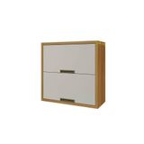 Armário Aéreo Cozinha Modulado Imperatriz C/ 2 Portas Freijo/off White - Nesher