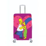 Capa Protetora Para Mala Viagem Grande Homer E Marge