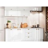 Cozinha Completa Americana 11pçs ( 5 Aéreos 3 Balcões 3 Tampos 1 P/ Cooktop ) Cz265 Branco - Henn
