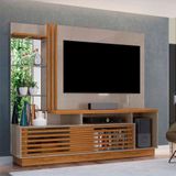 Estante Home Theater Frizz Plus Tv Até 60 Polegadas 2 Portas Fendi E Naturale - Madetec Móveis