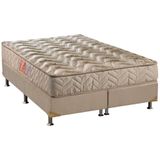 Cama Box Queen: Colchão Espuma Paropas D33 Pasquale + Base Crc Suede Clean(158x198)