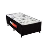 Cama Box Conjugado Solteiro: Colchão Ortopédico Unipremium Black (88x188x40) Polar