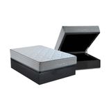 Cama Box Baú Casal: Colchão Molas Kappesberg Masterpocket Ensacadas Prime Látex + Base Gray(138x188)