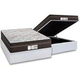 Cama Box Baú Casal: Colchão Molas Ensacadas Probel Prodormir Evolution + Base White(138x188)