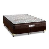 Cama Box Queen: Colchão Molas Ensacadas Probel Masterpocket Evolution + Base Brown(158x198)